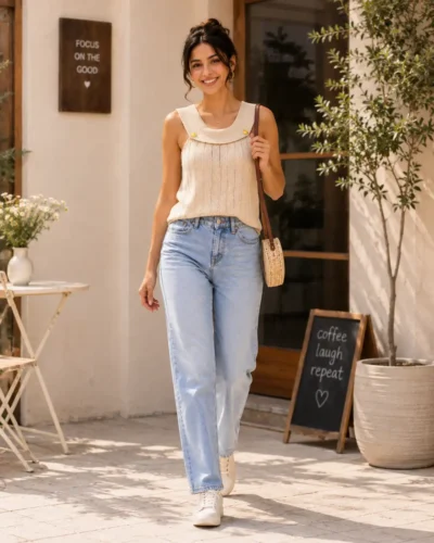 Knitted Fabric Crop Top