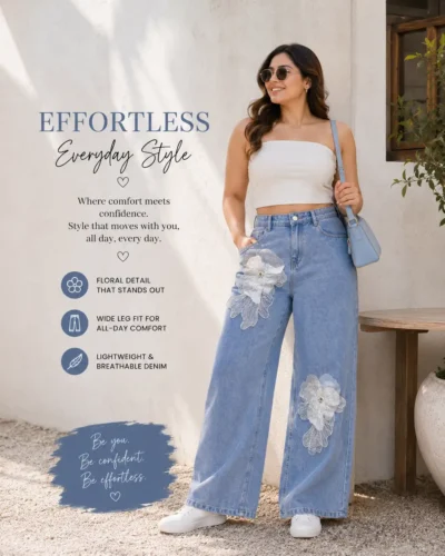 PRNT Wide Leg Jeans