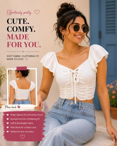 Flare SLV Lycra PLN Crop Top