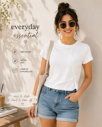 Short SLV Lycra PLN CAS Crop Top