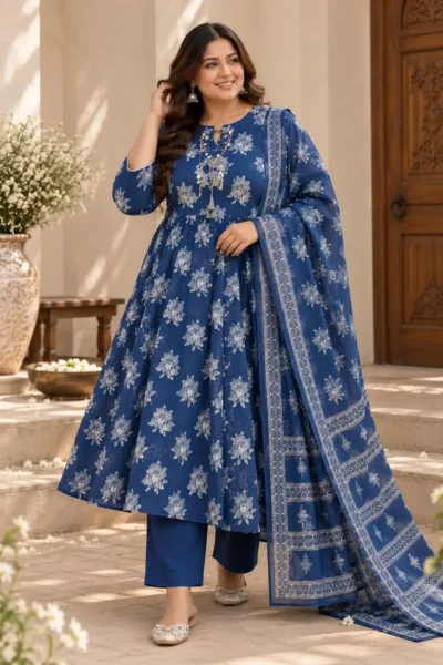 Printed Casual Straight 3P Suit