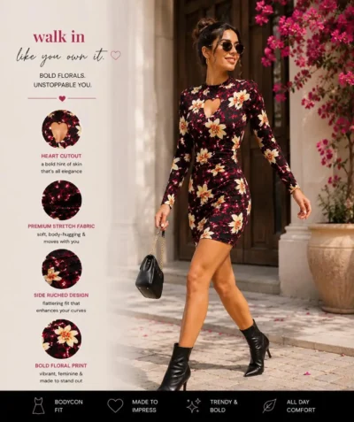 Long Sleeve Short Bodycon Dress