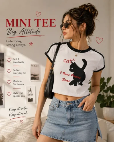 F PRNT Crop T-Shirt