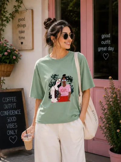 Girls Print Crop T-Shirt