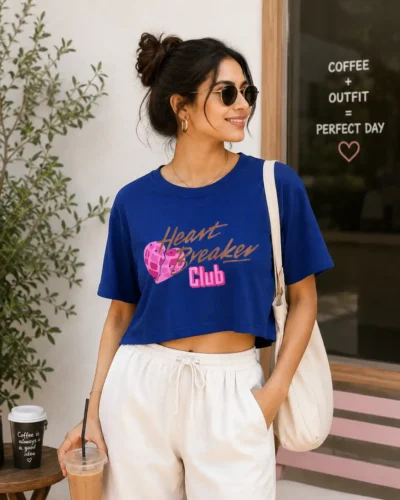 Front Print Crop T-Shirt