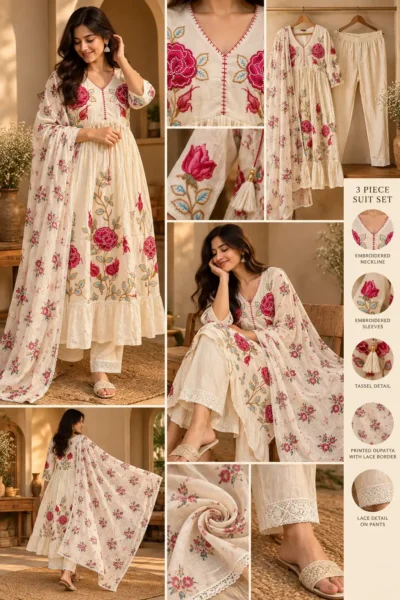 Embroidered Occasional 3P Suit
